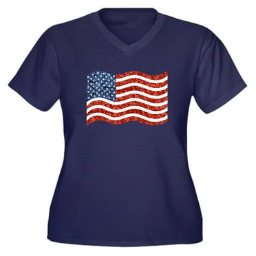 Happy 4th of July America USA Juniors V-neck T-shirt Fireworks Details about / MERICA